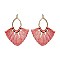 THREAD TASSELS FISH HOOK EARRING