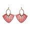 THREAD TASSELS FISH HOOK EARRING