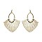 THREAD TASSELS FISH HOOK EARRING