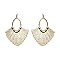 THREAD TASSELS FISH HOOK EARRING