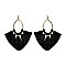 THREAD TASSELS FISH HOOK EARRING