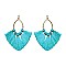 THREAD TASSELS FISH HOOK EARRING
