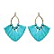 THREAD TASSELS FISH HOOK EARRING