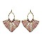 THREAD TASSELS FISH HOOK EARRING