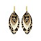 ANIMAL PRINT LEATHER DROP EARRING
