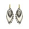 ANIMAL PRINT LEATHER DROP EARRING