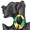 KENTE PRINT OVAL EARRING