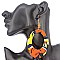 KENTE PRINT OVAL EARRING