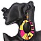 KENTE PRINT OVAL EARRING