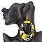 KENTE PRINT OVAL EARRING