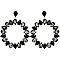 RHINESTONE HOOP DROP EARRING