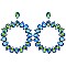 RHINESTONE HOOP DROP EARRING
