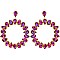 RHINESTONE HOOP DROP EARRING