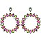 RHINESTONE HOOP DROP EARRING
