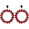 RHINESTONE HOOP DROP EARRING