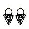 V DROP FISH HOOK HOOP EARRING