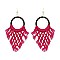 V DROP FISH HOOK HOOP EARRING