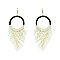 V DROP FISH HOOK HOOP EARRING