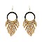 V DROP FISH HOOK HOOP EARRING