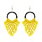 V DROP FISH HOOK HOOP EARRING