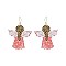 SEQUIN ANGEL FISH HOOK DROP EARRING
