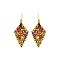 BEADED CURVED EARRING