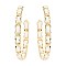 LEATHER & METAL HOOP EARRING