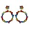 ROUND DROP RHINESTONE EARRING