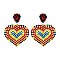 HEART DROP RHINESTONE EARRING