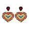 HEART DROP RHINESTONE EARRING