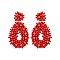 SEED BEADED TEARDROP EARRING