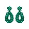 SEED BEADED TEARDROP EARRING