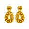 SEED BEADED TEARDROP EARRING