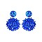 MULTI FLOWER DROP BEAD EARRING