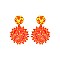 MULTI FLOWER DROP BEAD EARRING
