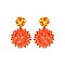 MULTI FLOWER DROP BEAD EARRING