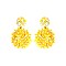 MULTI FLOWER DROP BEAD EARRING