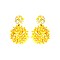 MULTI FLOWER DROP BEAD EARRING