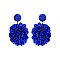 FLOWER THEME DROP BEADED EARRING