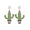 CACTUS RHINESTONE EARRING