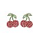 CHERRY RHINESTONE EARRING