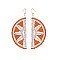 SLICED ORANGE FISH HOOK EARRING