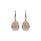 TEAR DROP GLASS STONE FISH HOOK EARRINGS