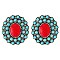 Glam Western Turquoise Flower Earrings