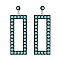 Rectangular Western Style Turquoise Earrings