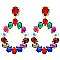 GLAM TEAR SHAPE HOOP EARRINGS