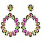 GLAM TEAR SHAPE HOOP EARRINGS