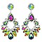 CHARMING XLARGE CRYSTAL RHINESTONE EVENING DROP EARRINGS