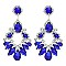 CHARMING XLARGE CRYSTAL RHINESTONE EVENING DROP EARRINGS