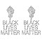 STATEMENT BLM LETTER SYMBOL EARRING